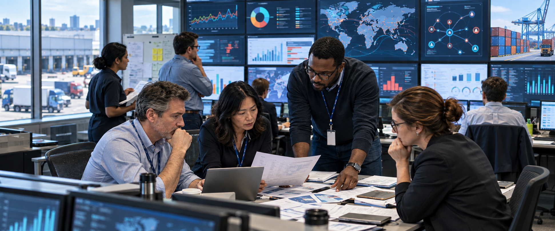 Illustration supporting digitalization and operating risk.